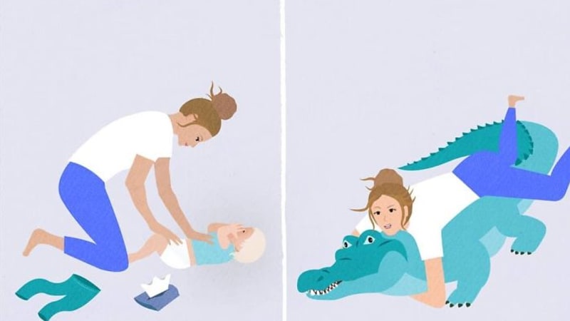 GALERIE: 17 ilustrací, které vtipně shrnují ty největší trable všech matek. Dámy, znáte tyhle stavy taky?