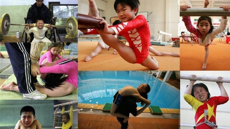 Chudáci: Šokující fotky ze sportovních tréninků dětí v Číně