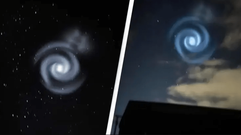 FOTO: Lidé spatřili na obloze tuto záhadnou spirálu. Co to může být?