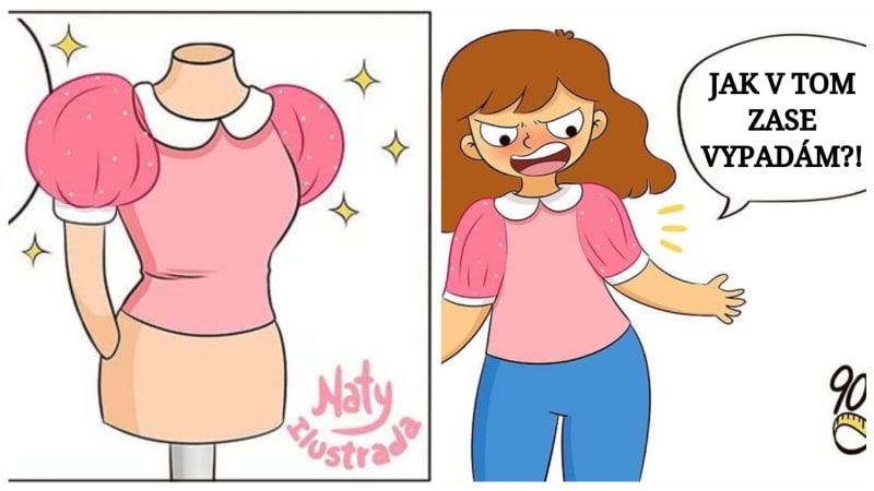 GALERIE: 16 ilustrací, které ukazují problémy holek při výběru oblečení. Není to vždy jednoduché!