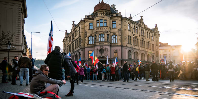 Demonstrace Jindřicha Rajchla a iniciativy Česko proti bídě, 16. dubna 2023
