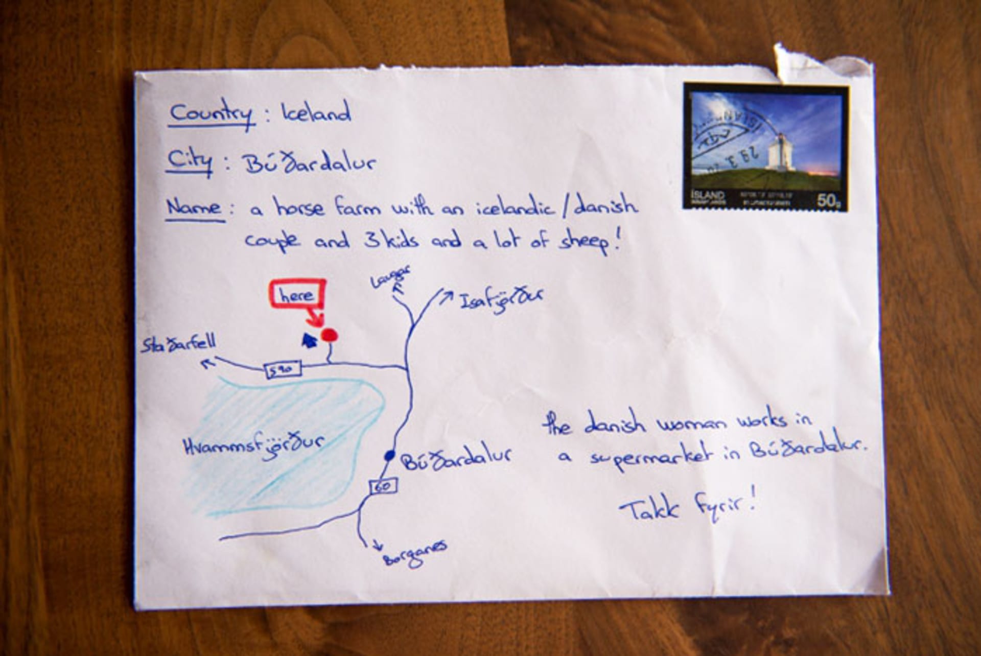 Turista zapomněl adresu, místo toho nakreslil mapu 1