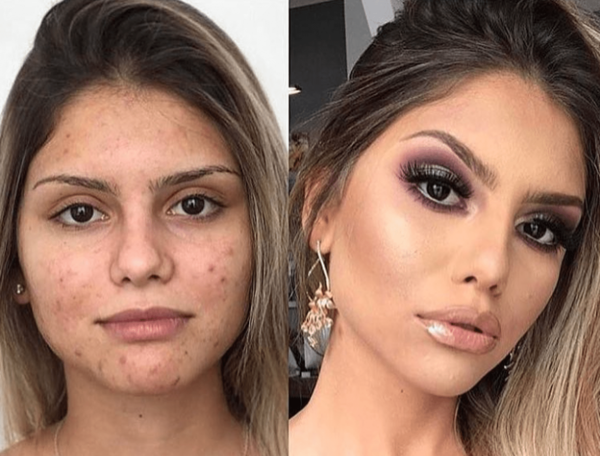 Ženy bez make-upu a s ním 16
