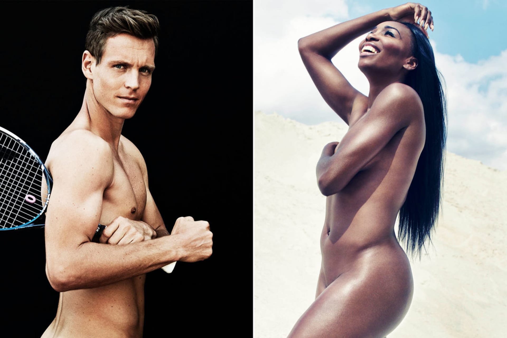 Tomáš Berdych a Venus Williams se svlékli pro Body Issue časopisu ESPN Magazine.