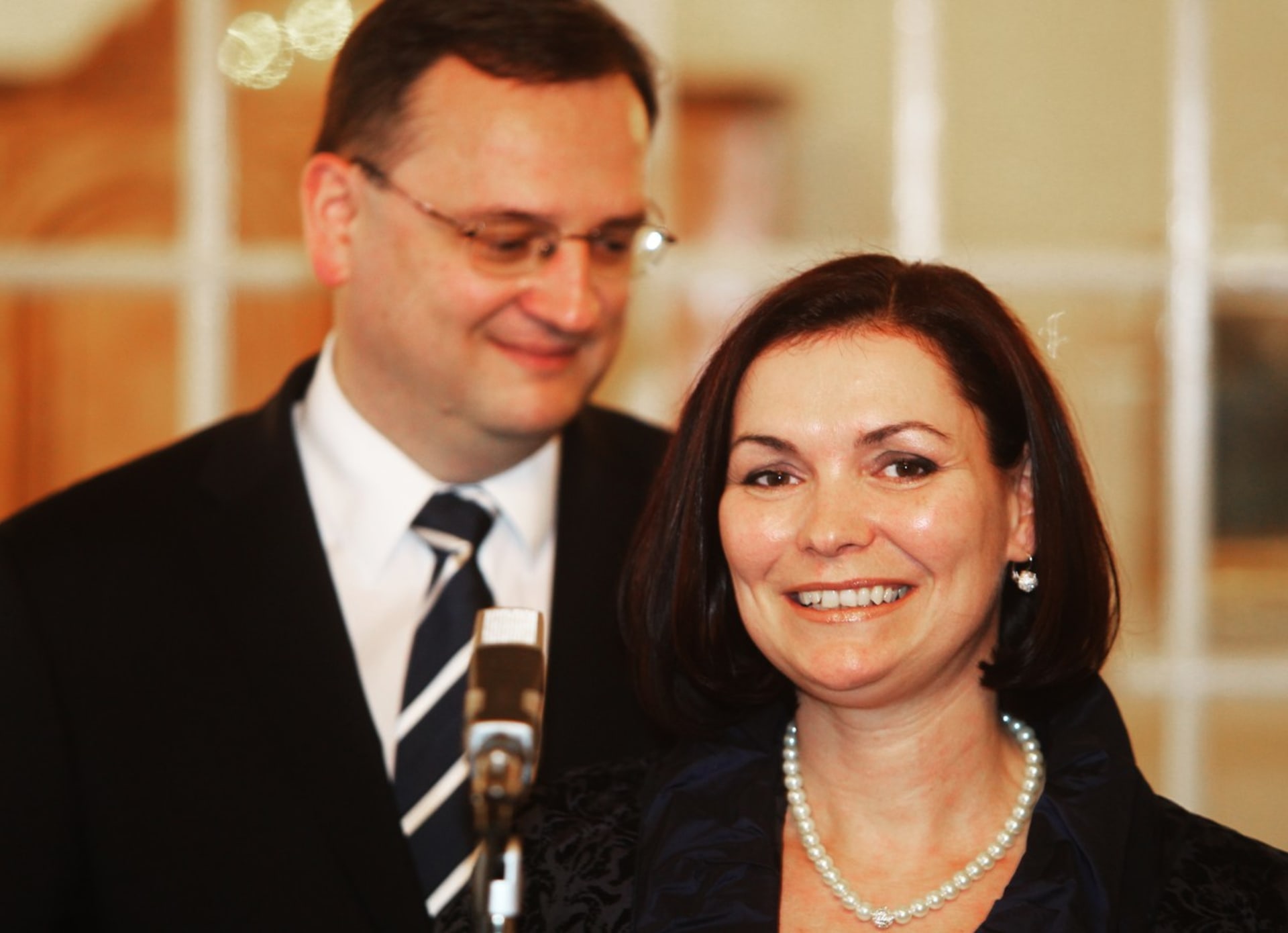 Petr Nečas se svou první manželkou Radkou