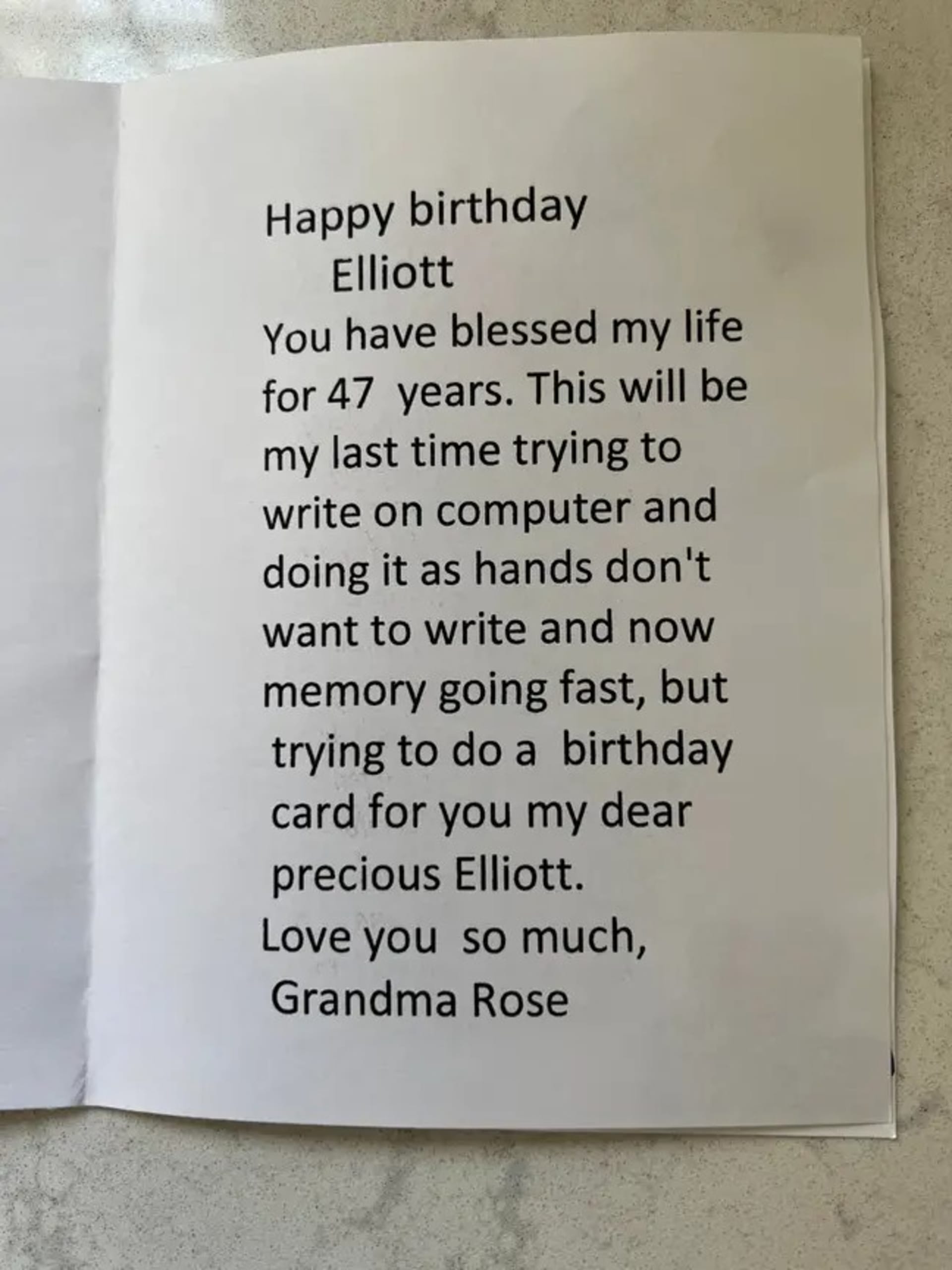 Dojemné přání 98leté babičky