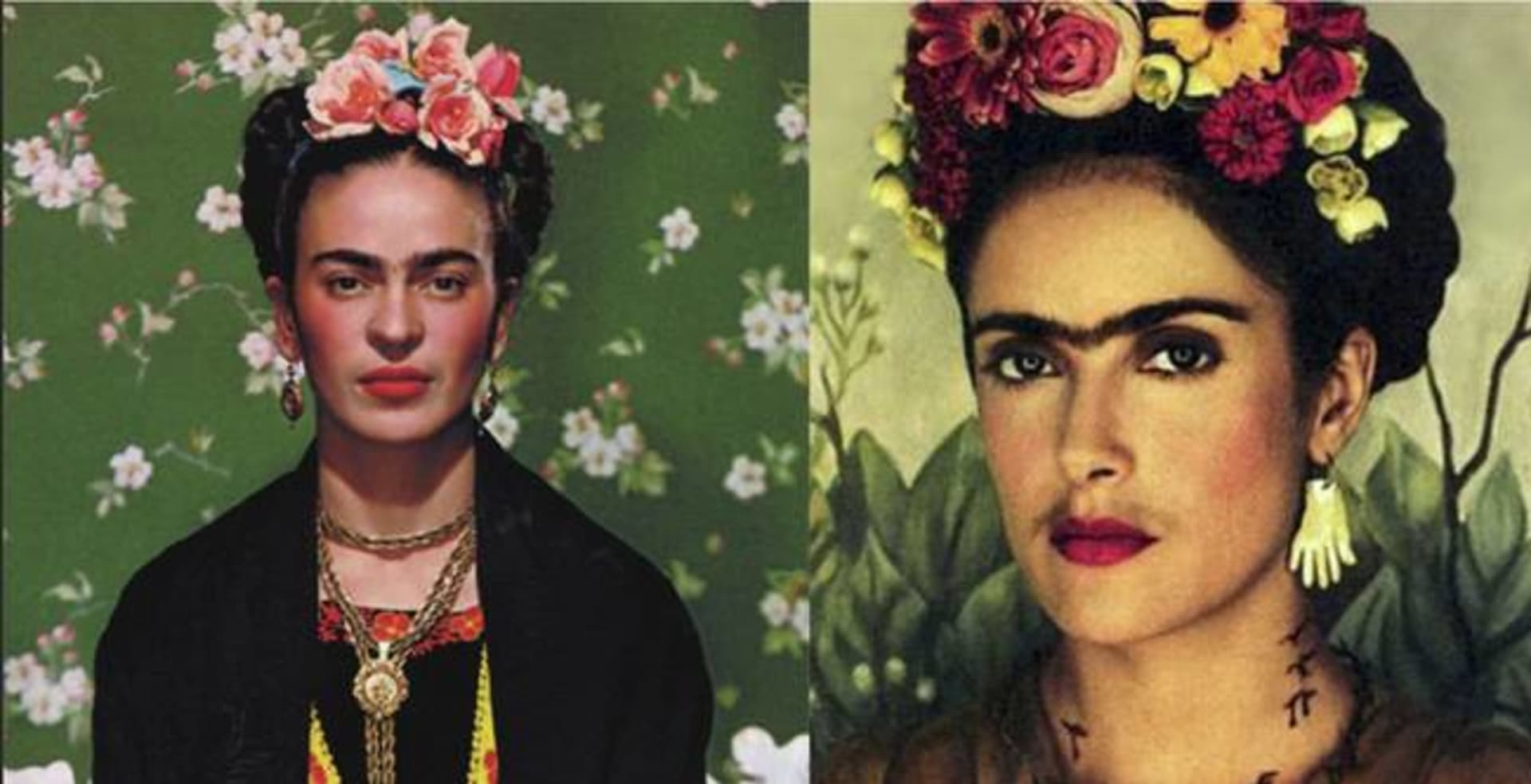 Salma Hayek jako Frida Kahlo ve Fridě