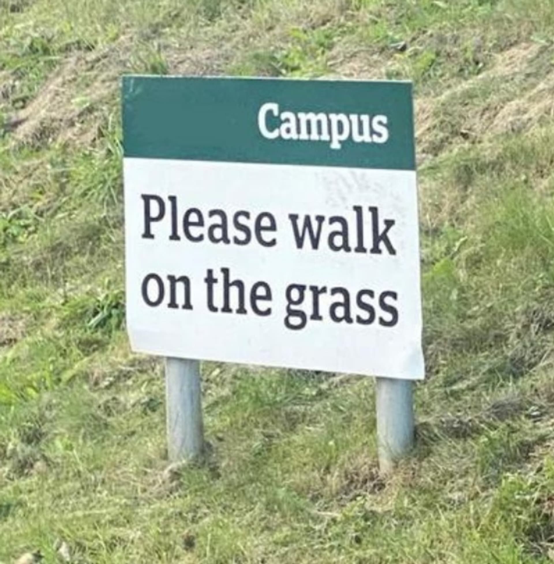 Prosím, choďte po trávě