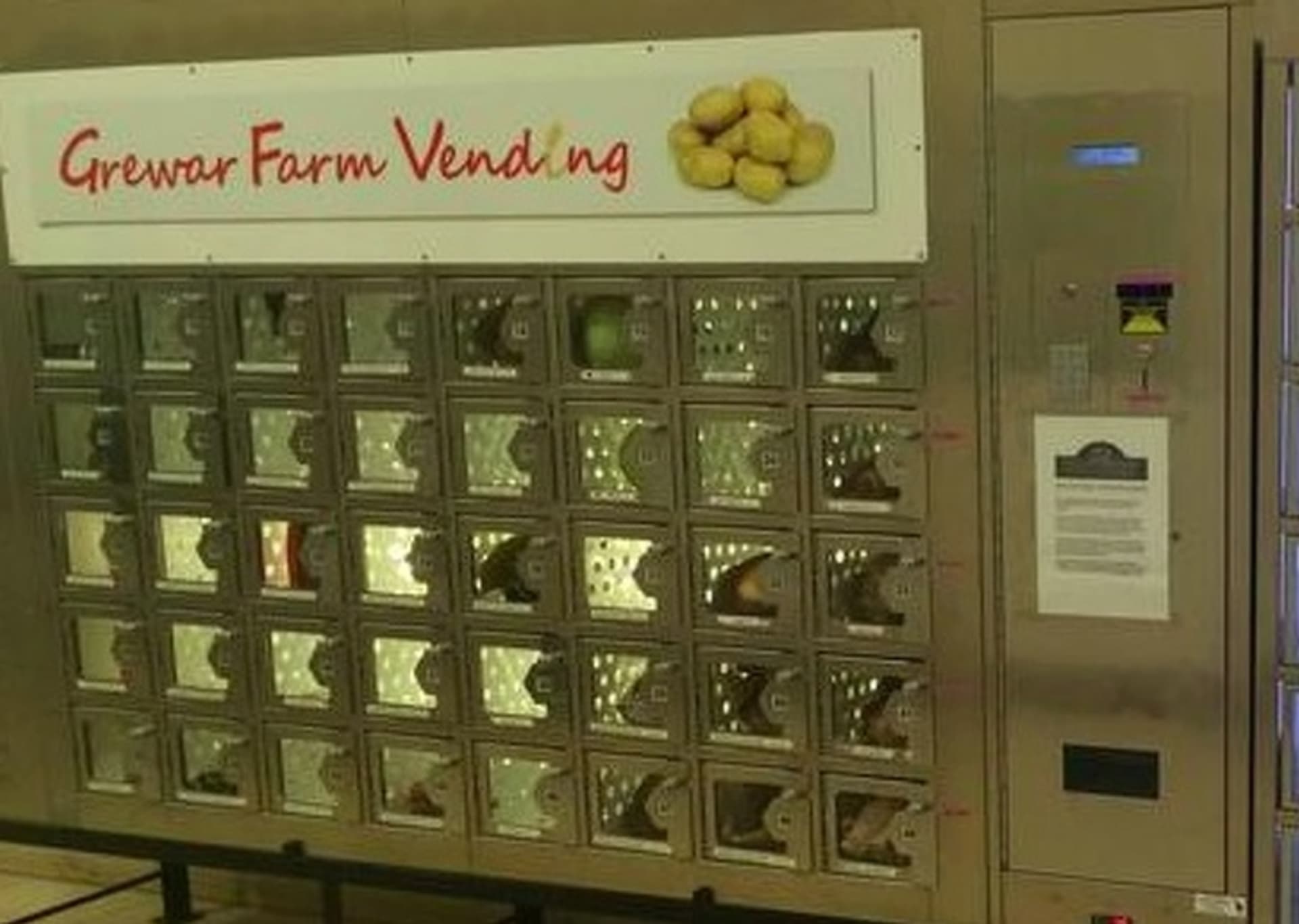 Farmářský automat na brambory.