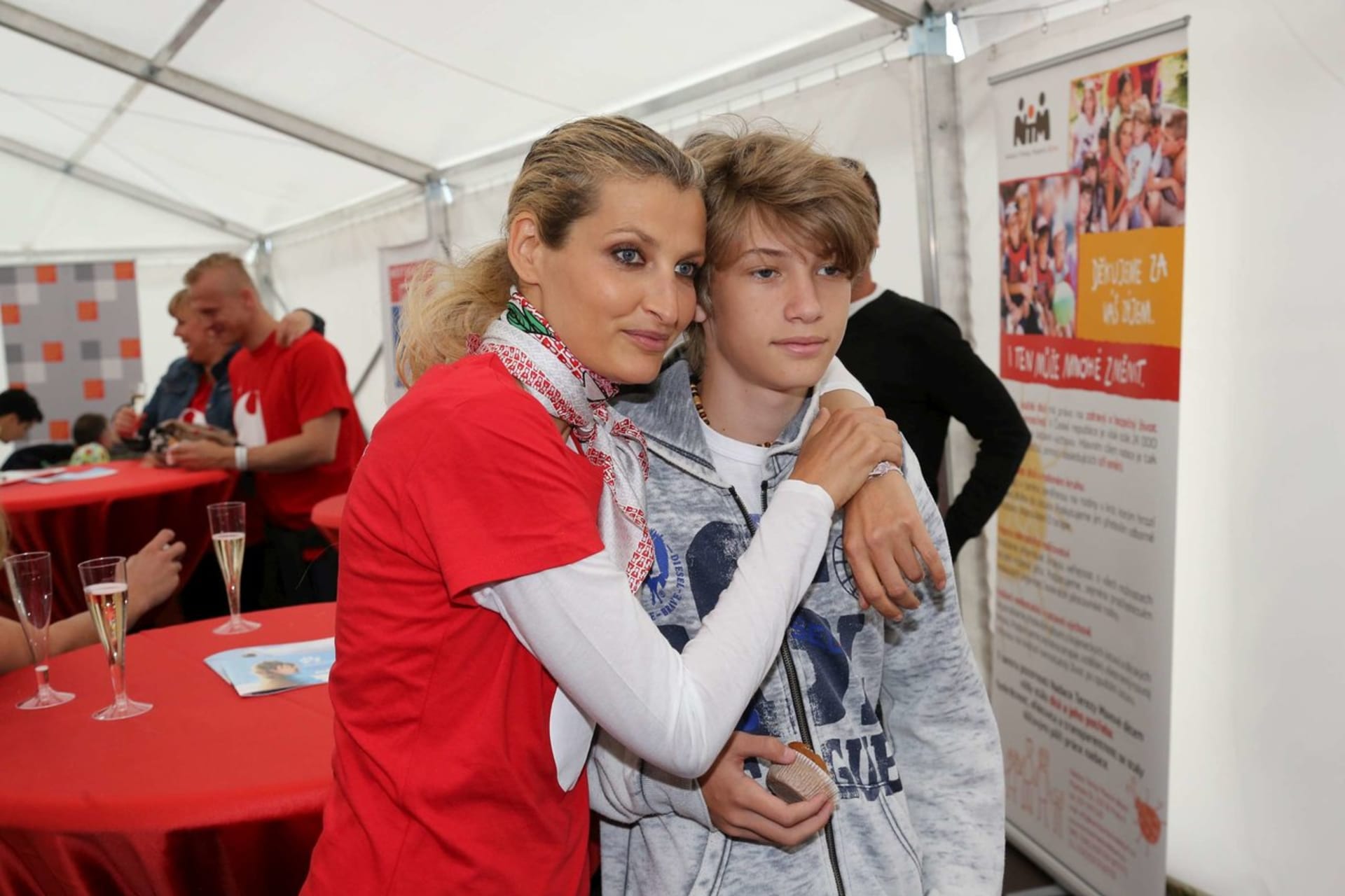 Tereza Maxová se svým nejstarším synem Tobiasem.