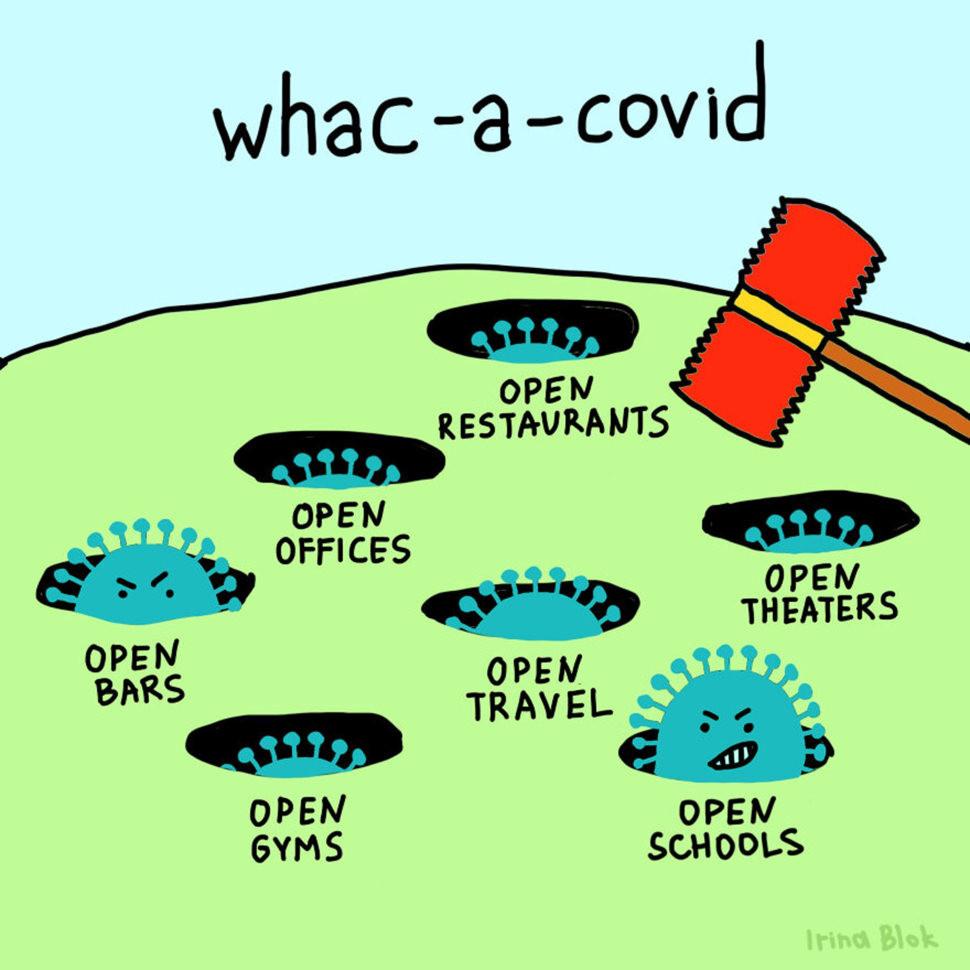 Ilustrace o životě během koronaviru.