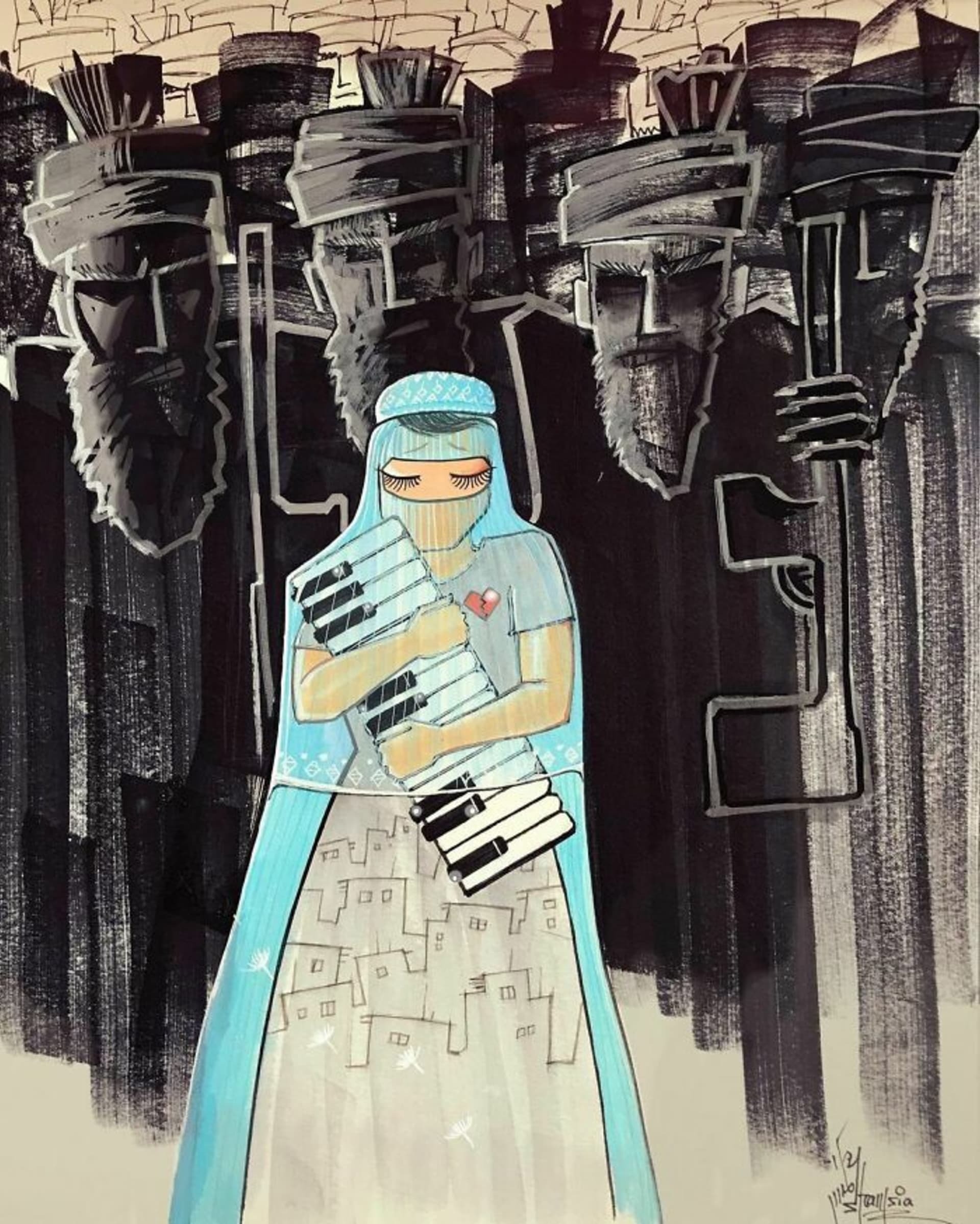 Graffiti afghánské umělkyně upozorňují na ženská práva