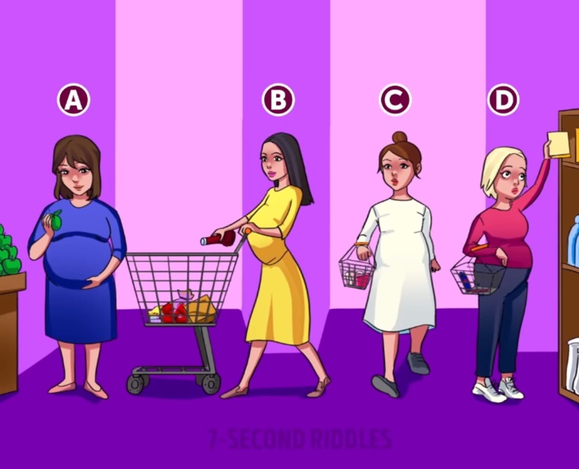 Která z žen není těhotná? 1