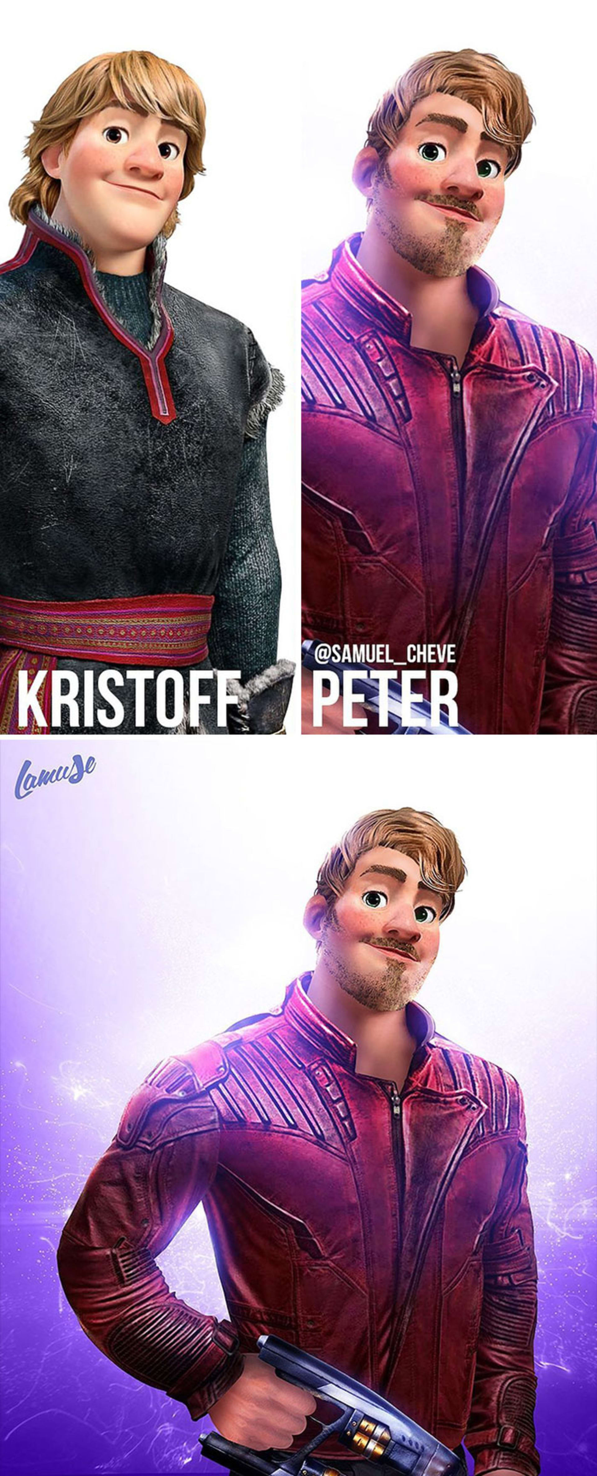 Kristoff a Peter (Star-Lord)