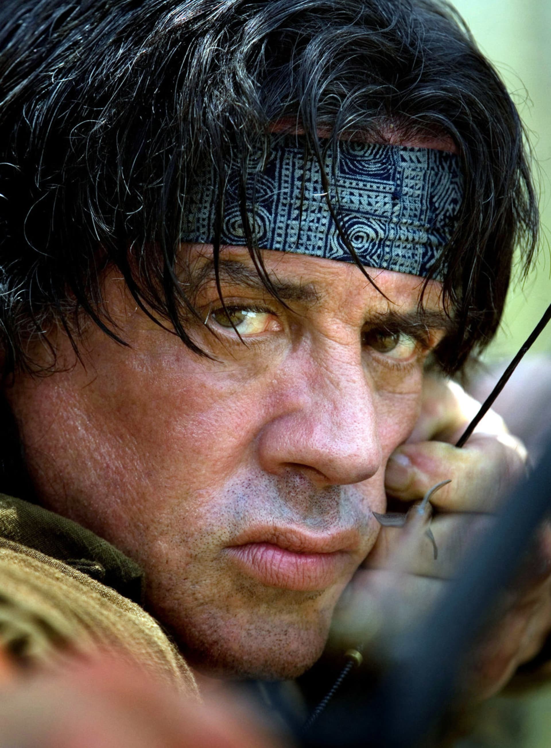 Sylvester Stallone jako drsný Rambo