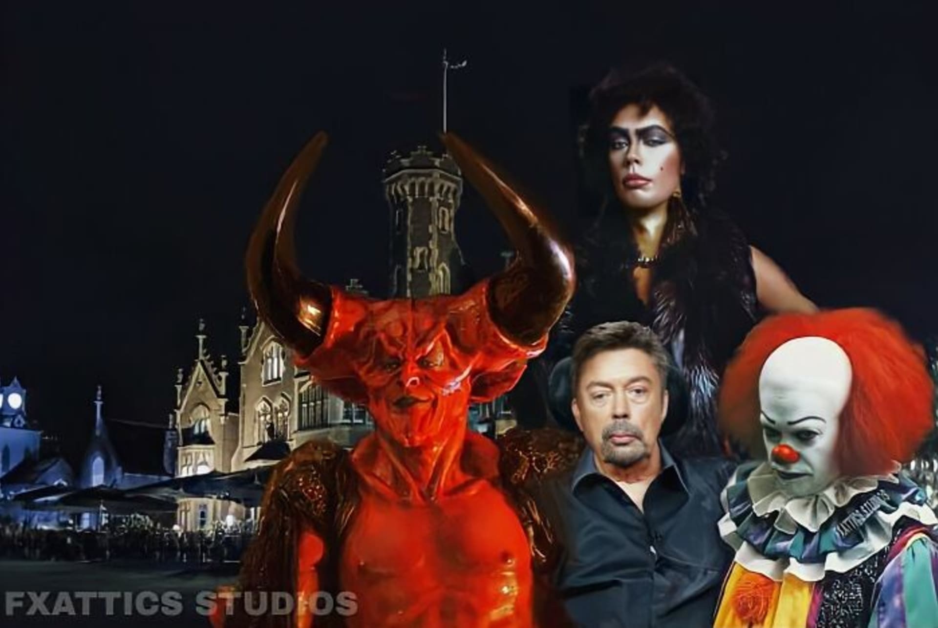 Tim Curry jako Frank-A-Furtera, Pennywise a Lord of Darkness