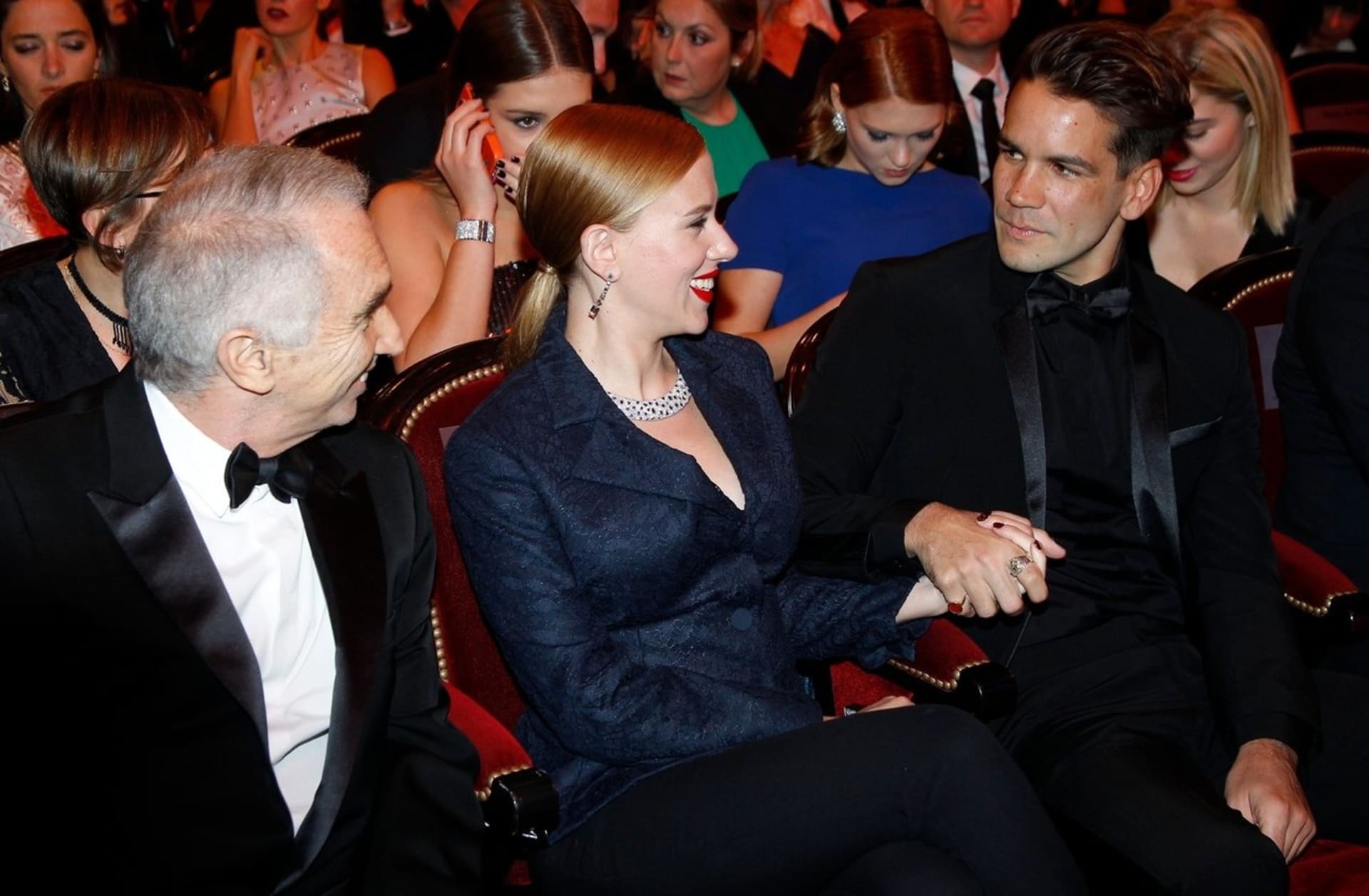 Herečka Scarlett Johansson ajejí snoubenec Romain Dauriac