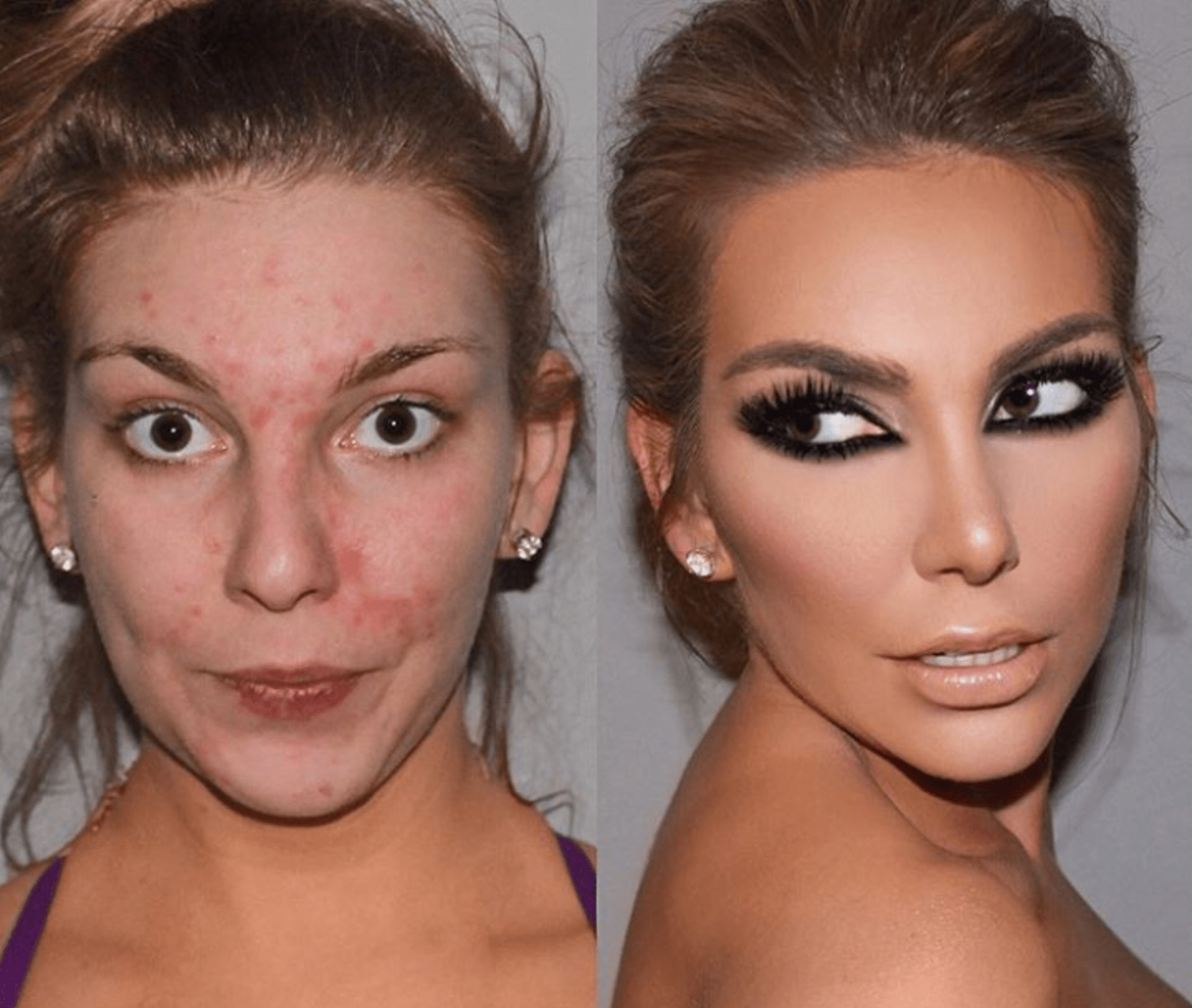 Ženy bez make-upu a s ním 11