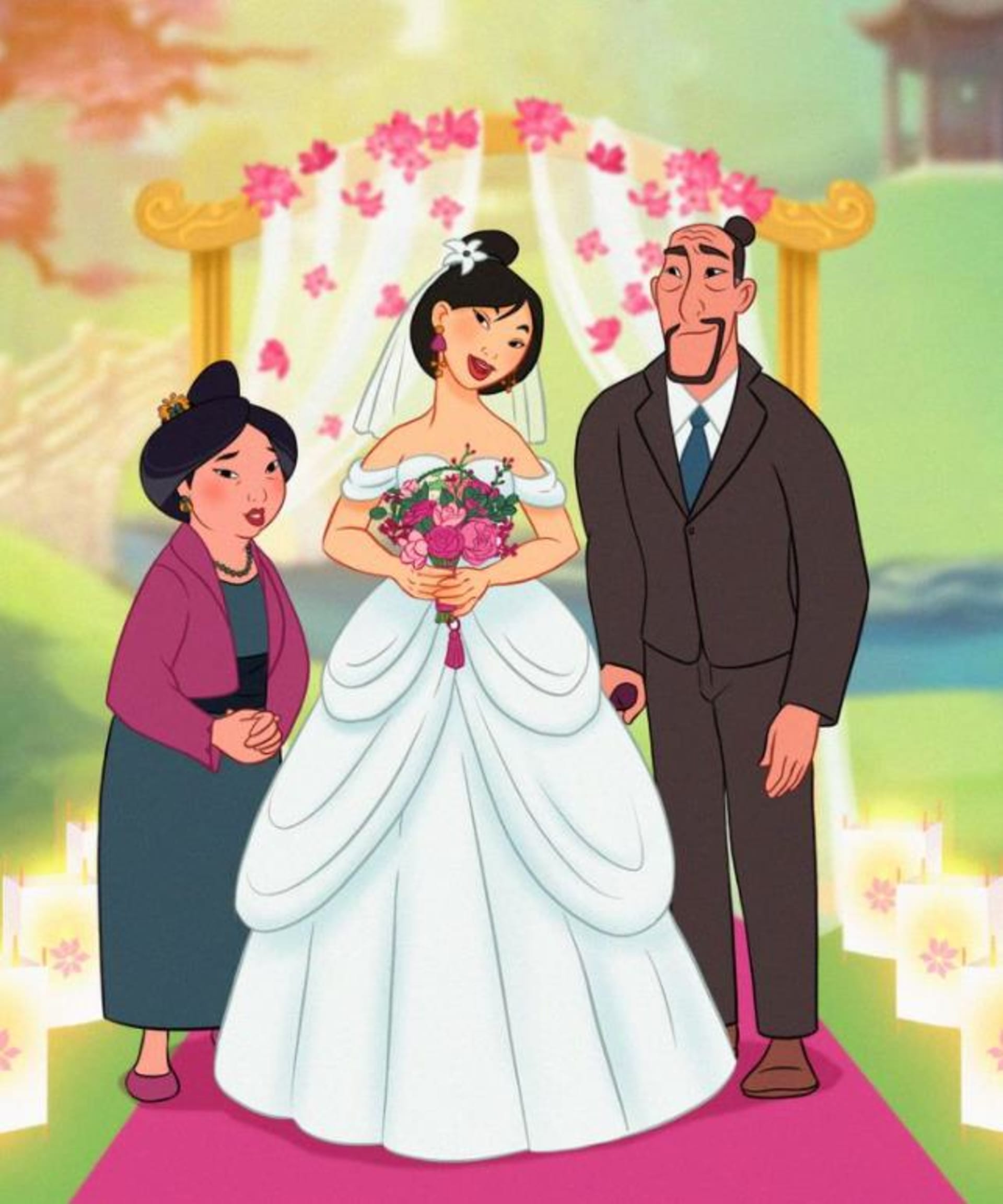 Kreslené postavy na svatbě 8