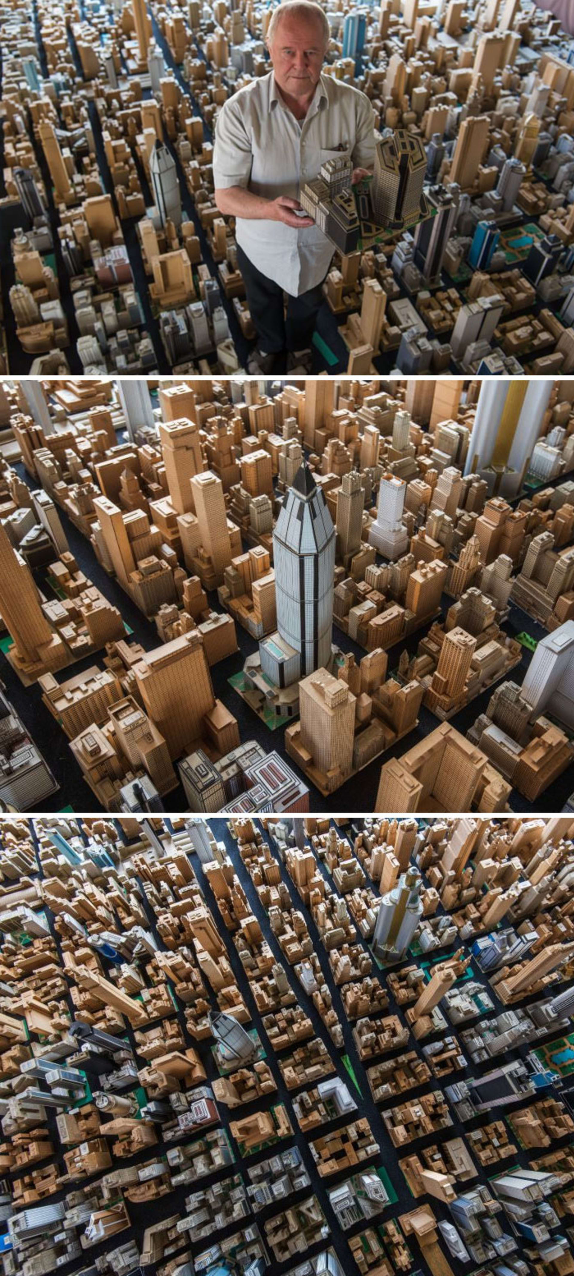 Týpek staví papírové město více jak 68 let