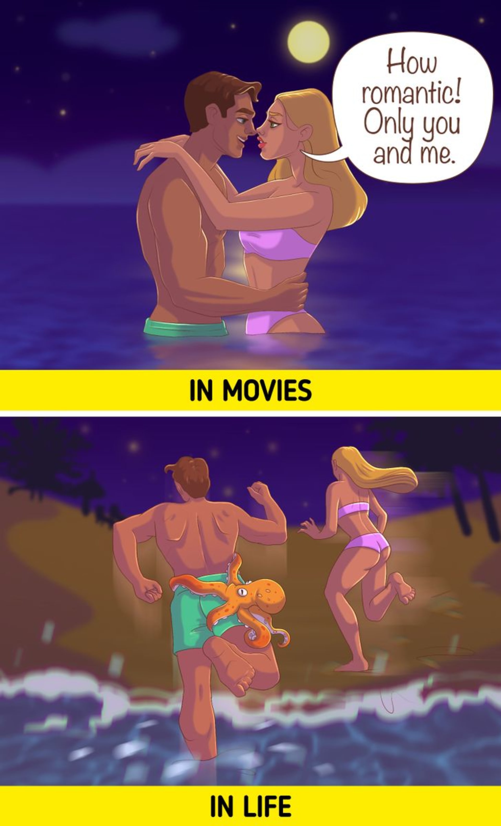 Takhle vypadá vztah ve filmu versus v realitě