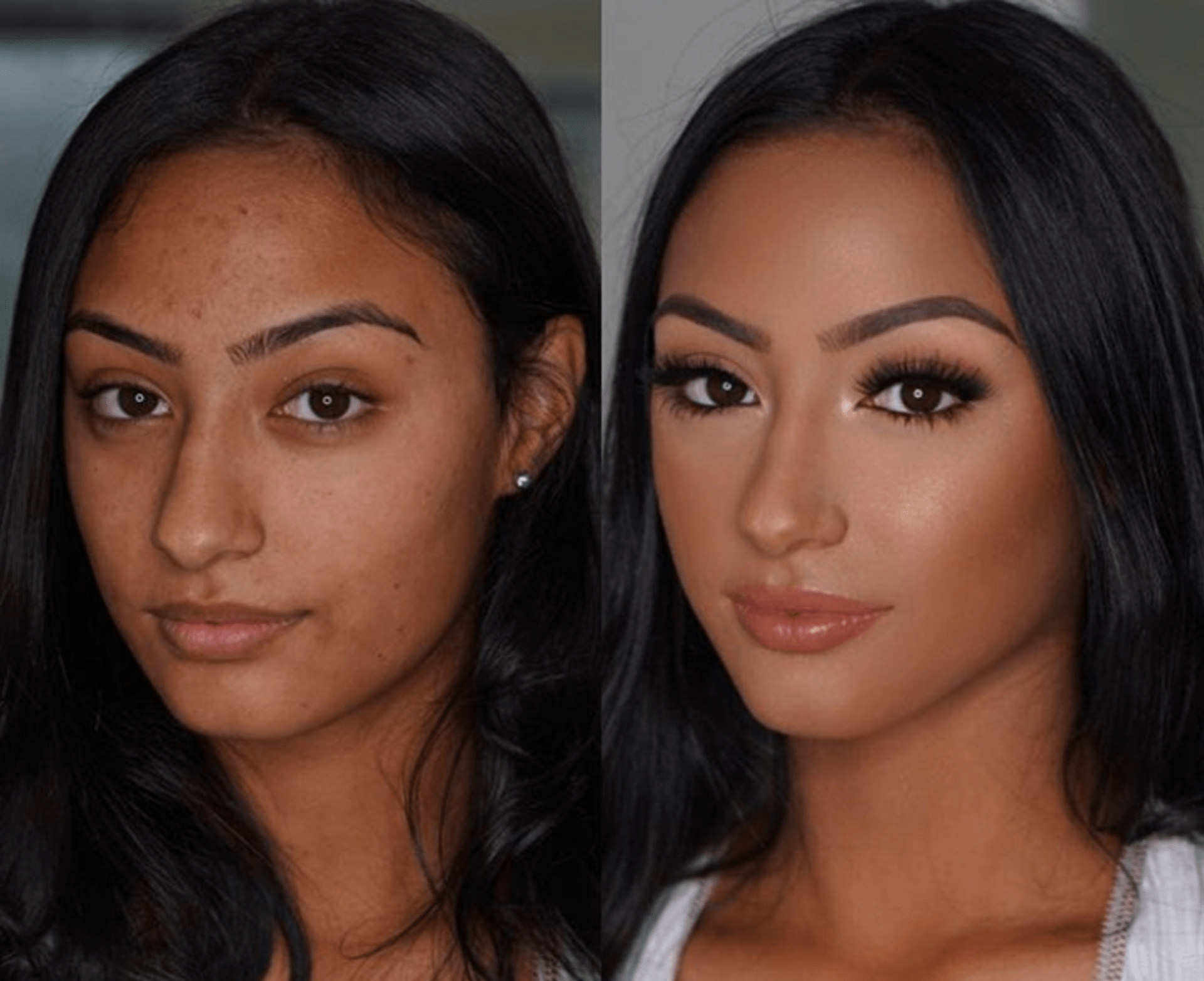 Ženy bez make-upu a s ním 10
