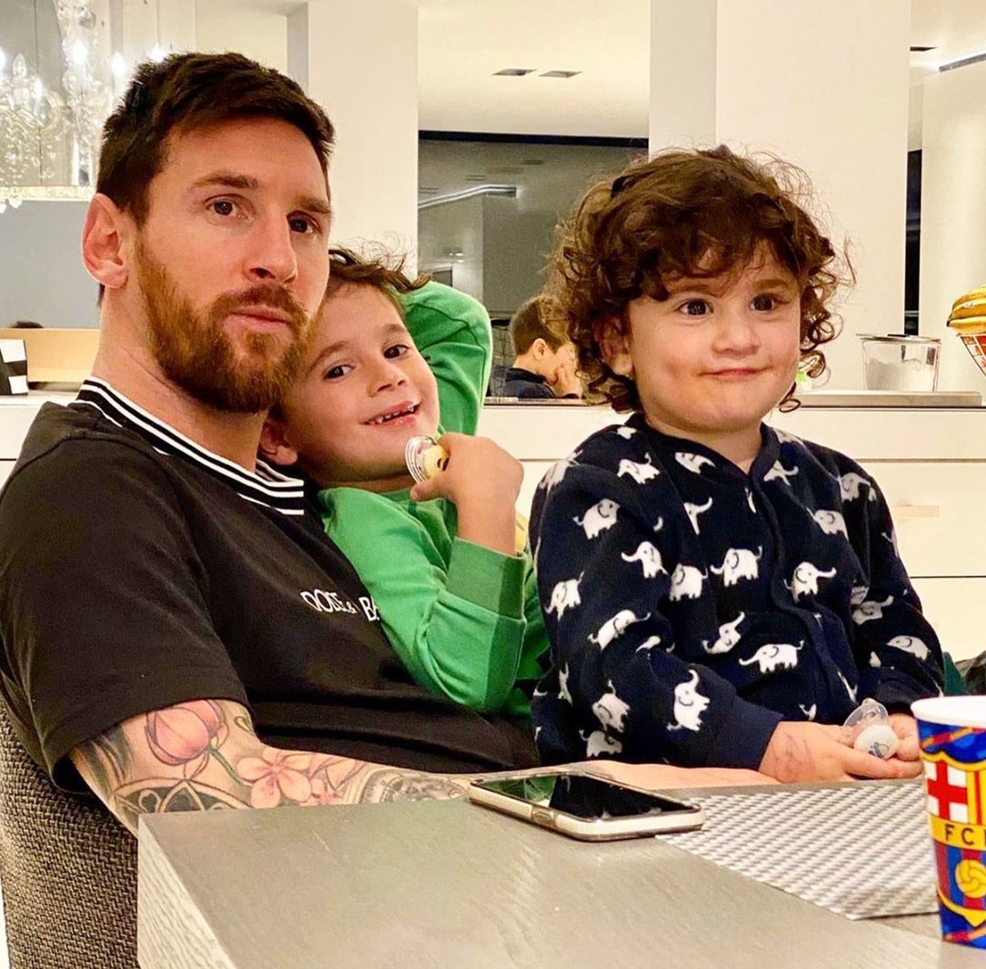 Lionel Messi s dětmi
