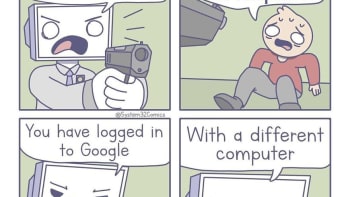 Vtipné komiksové ilustrace o technologiích