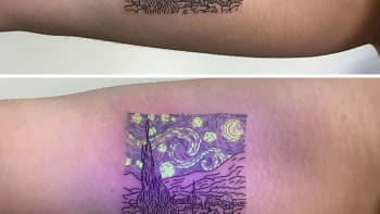 Fosforová tetování, která vyniknou až pod UV lampou