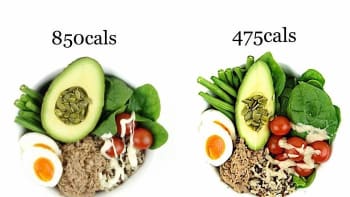 Počet kalorií ve stejně vypadajících jídlech
