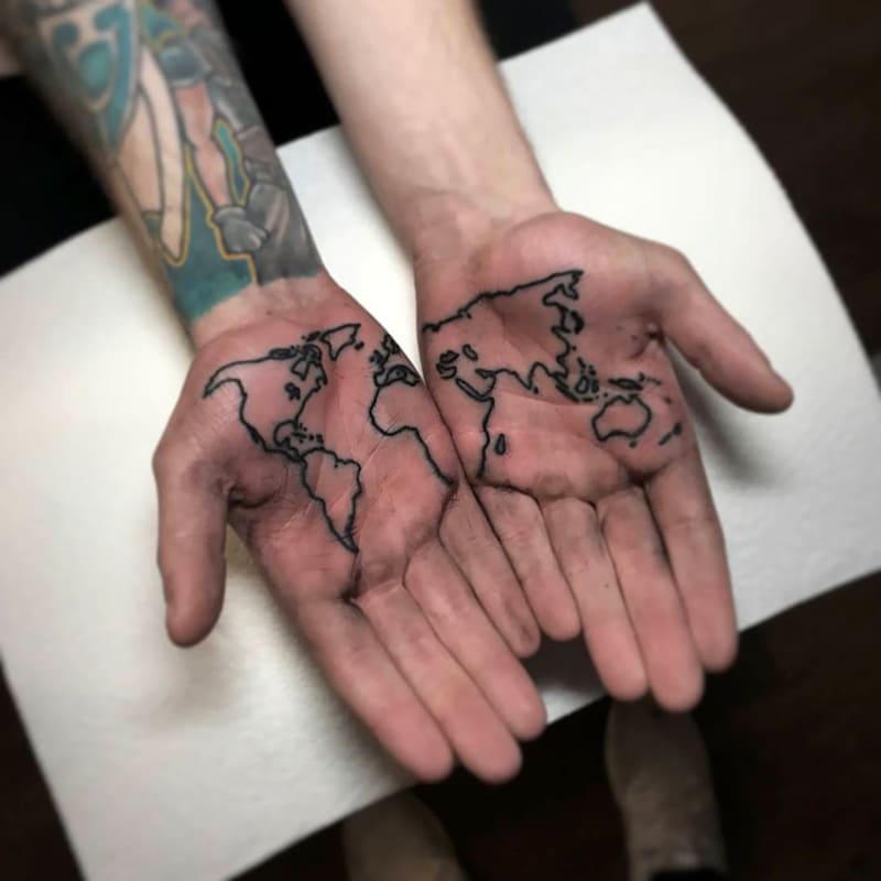 Dokonalá tetování na dlani 17