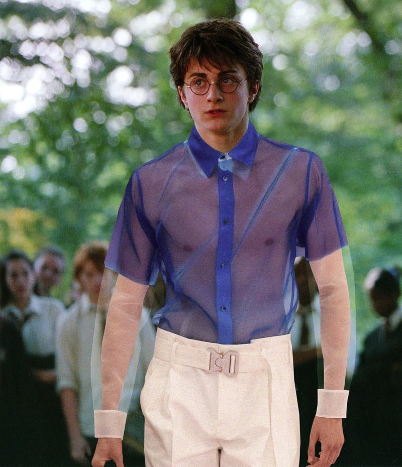 Postavy z Harryho Pottera oděné do luxusního oblečení