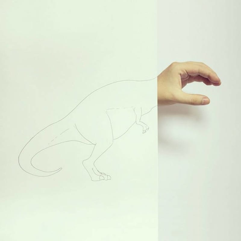 Umělec dotváří obrazy zvířat pomocí svých prstů - Obrázek 5