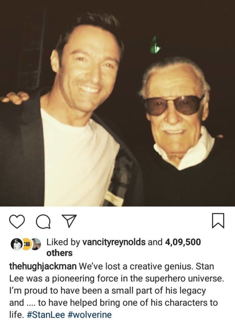 Jak se Hollywood loučí se Stanem Lee na Instagramu 8