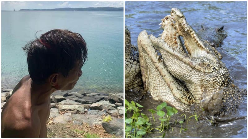 Útok krokodýla v Malajsii