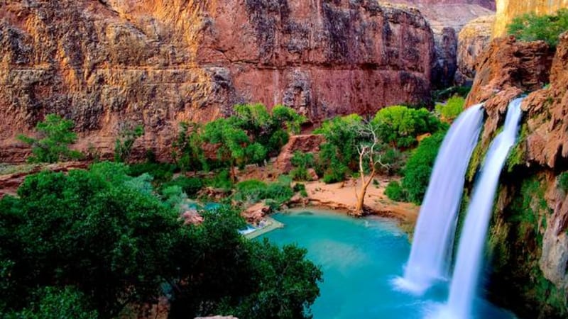 Neuvěřitelně krásná místa USA - Havasu Falls, Grand Canyon National Park, Arizona