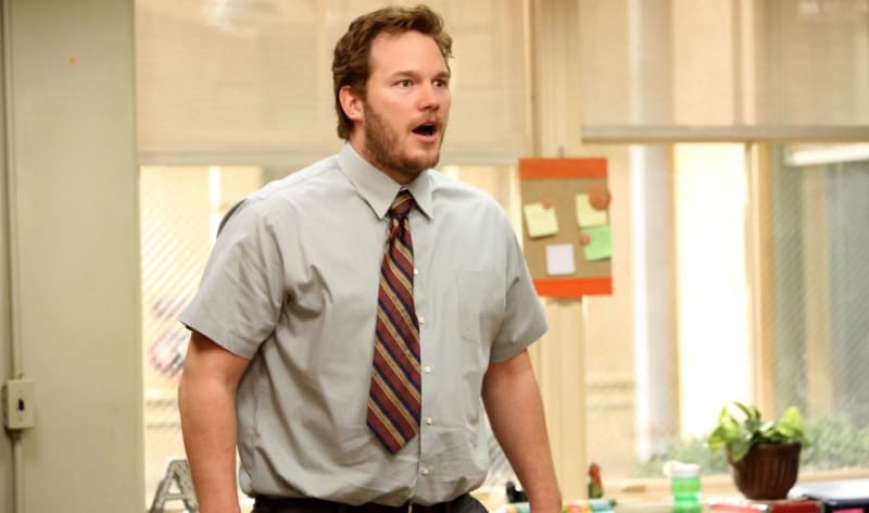 Chris Pratt jako Andy Dwyer v seriálu Parks and Recreation