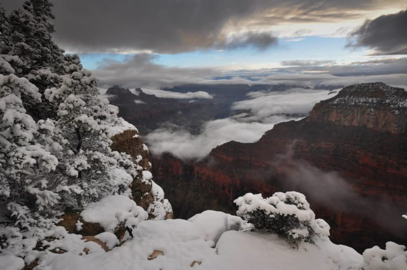 Grand Canyon a jeho nejkrásnější zimní fotografie - Obrázek 7