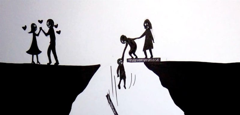 Depresivní ilustrace rozvodu - Obrázek 4
