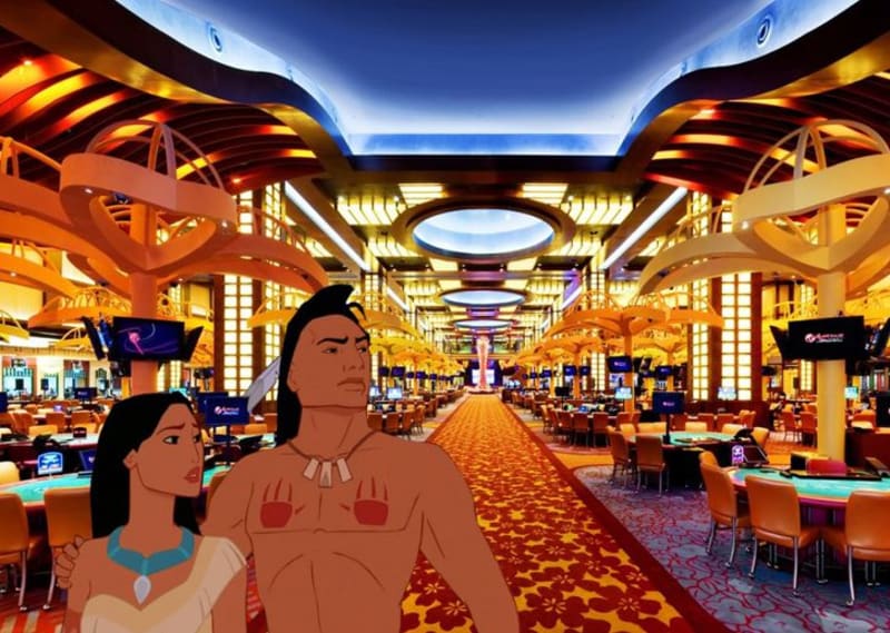 Pocahontas v indiánském kasinu