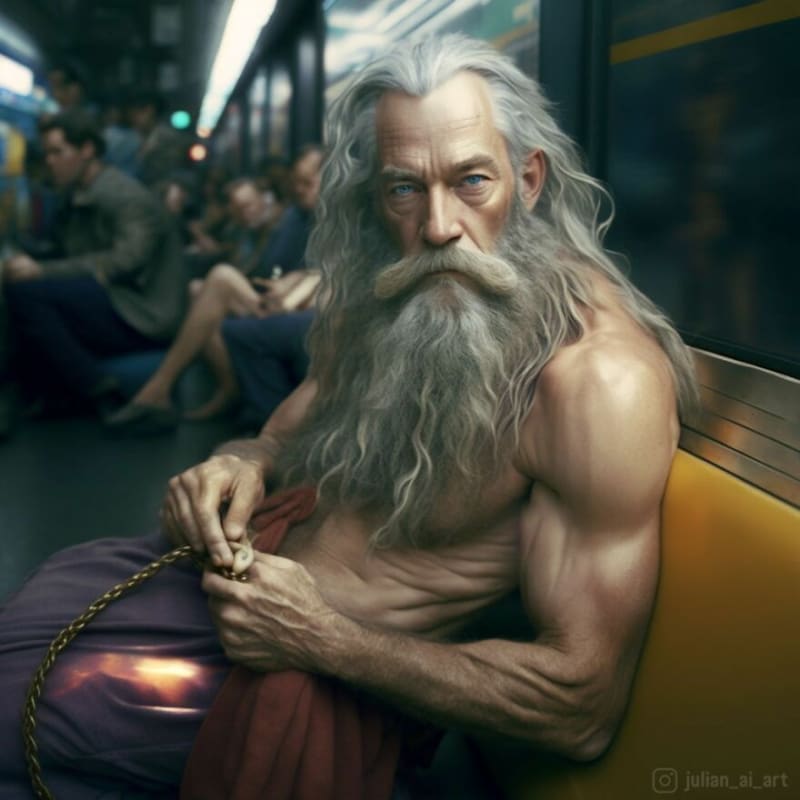 Gandalf na cestě z fitka.