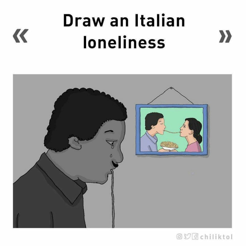 Nakresli osamělého Itala