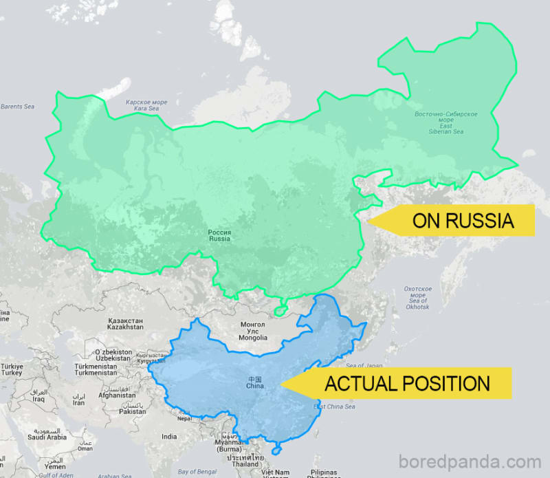 Čína je ve skutečnosti skoro srovnatelná s Ruskem
