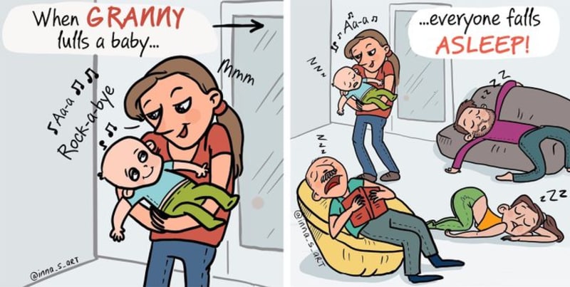 Ilustrace ze života matek na mateřské dovolené 16