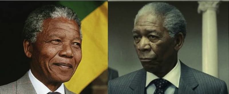 Morgan Freeman jako Nelson Mandela ve snímku Invictus: Neporažený