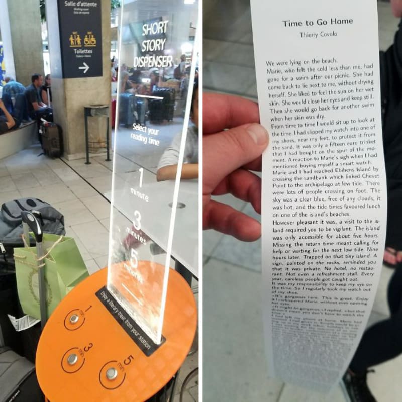 Při čekání na letišti si můžete vytisknout povídku.