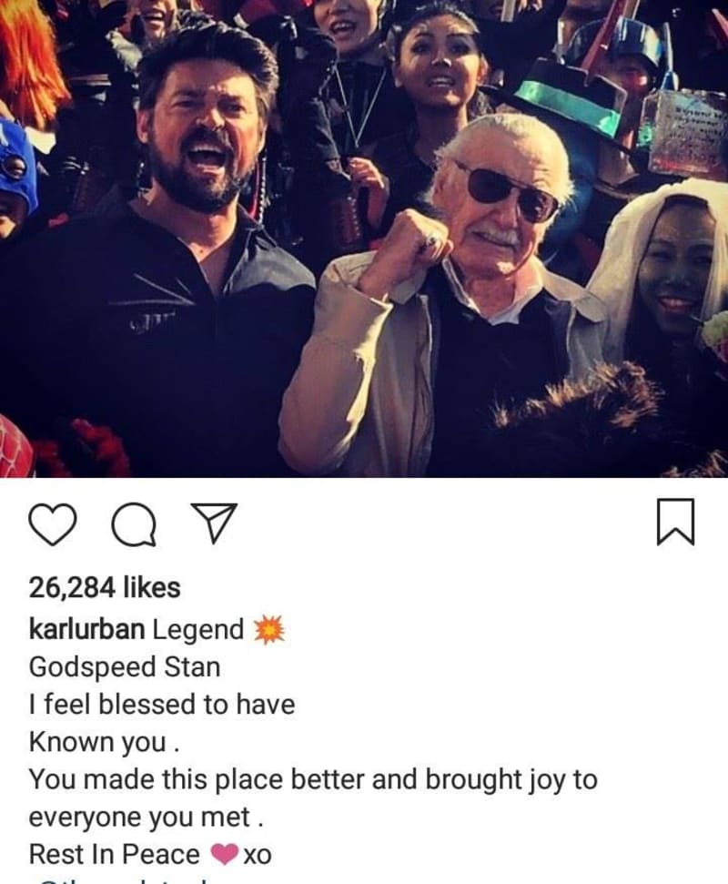 Jak se Hollywood loučí se Stanem Lee na Instagramu 2
