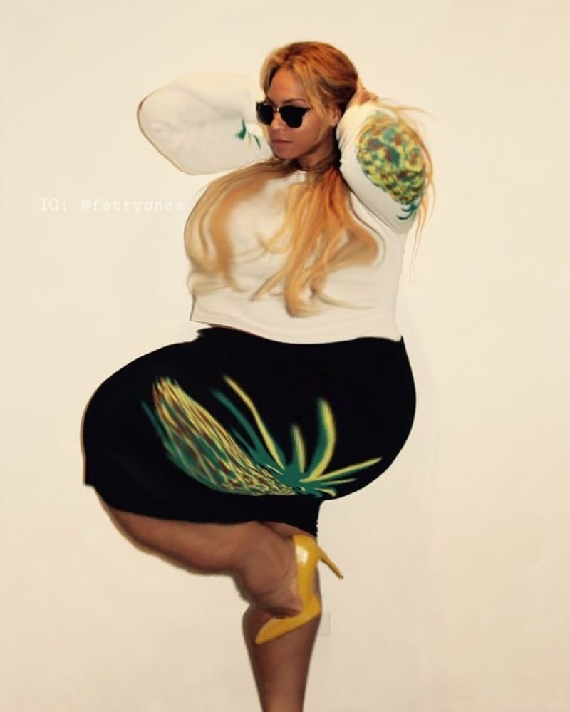 Beyoncé jako obézní machna 1