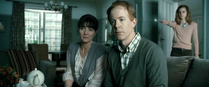 Herečka Michelle Fairley se mihla v sedmém Harry Potterovi coby maminka Hermiony.