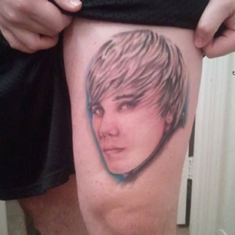 Tetování podle slavných osobností - Justin Bieber